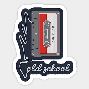 Old School Cassette Tape Tee Sticker